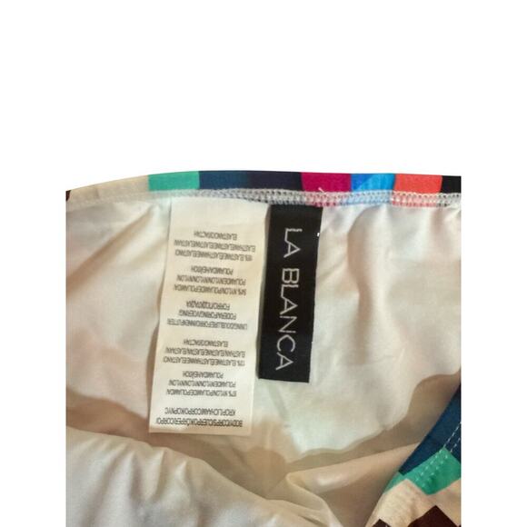 La Blanca Women’s Slice Of Paradise Side Tie Hipster Bottom Sz 8 Multicolor NWOT - Picture 5 of 6